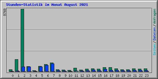 Stunden-Statistik im Monat August 2021